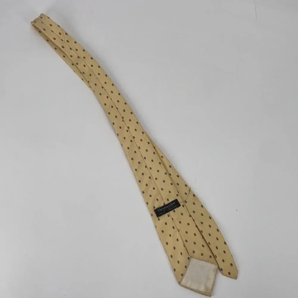 Vintage Dior yellow silk tie